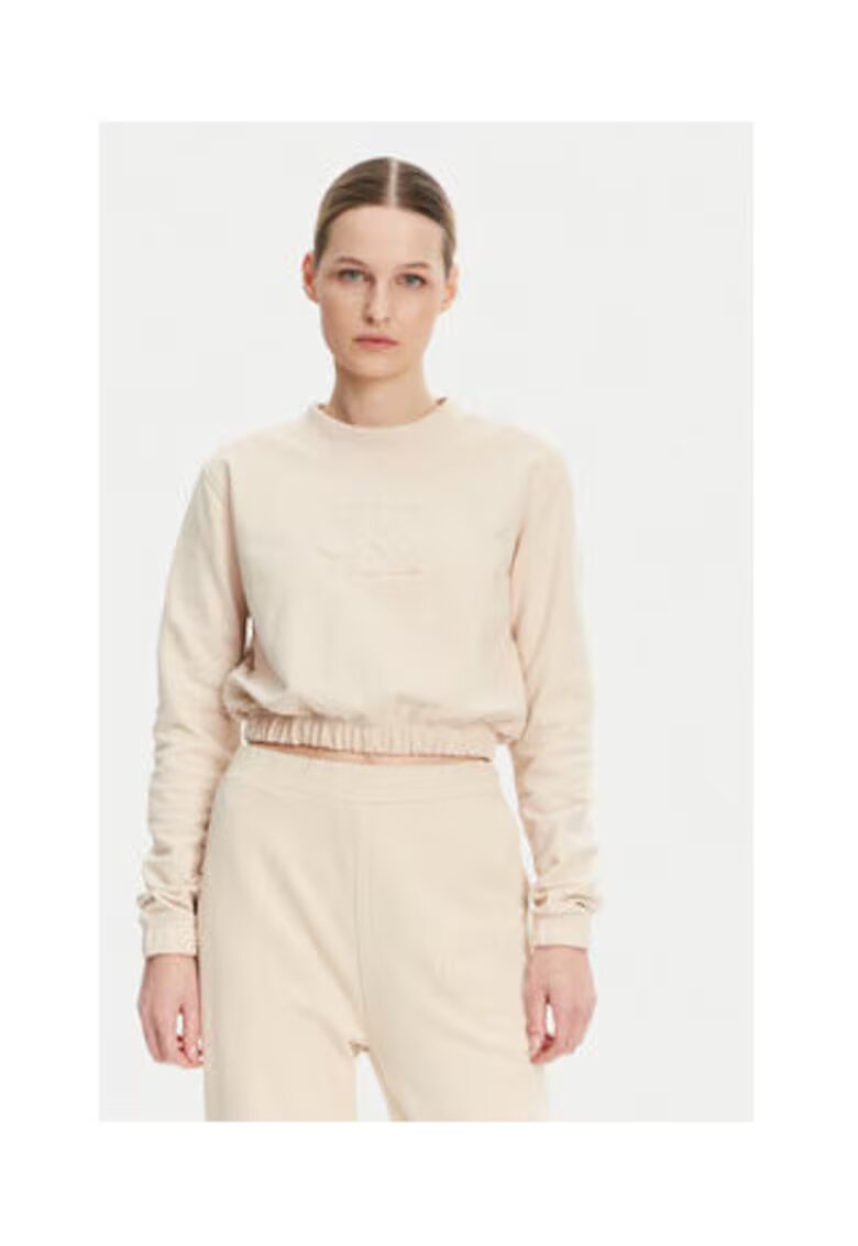 Calvin Klein Jeans Bluza de trening dama - bumbac - bej -