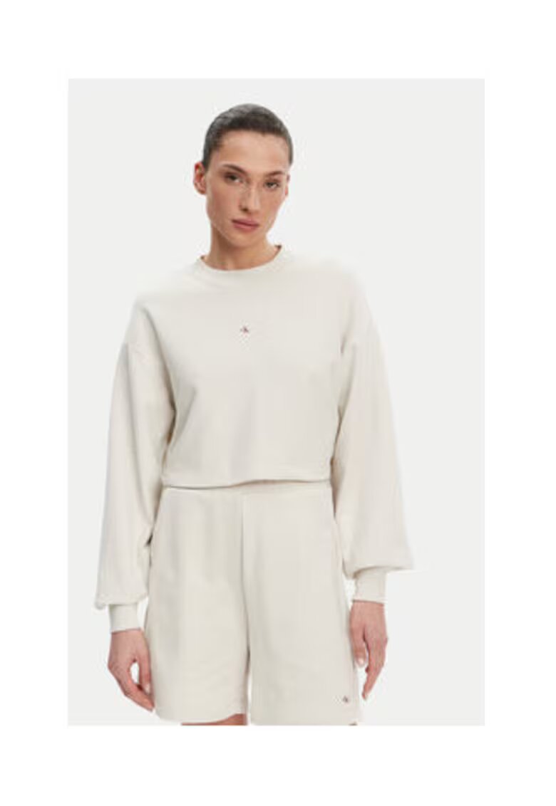 Calvin Klein Jeans Bluza trening dama - bumbac - bej - Bej