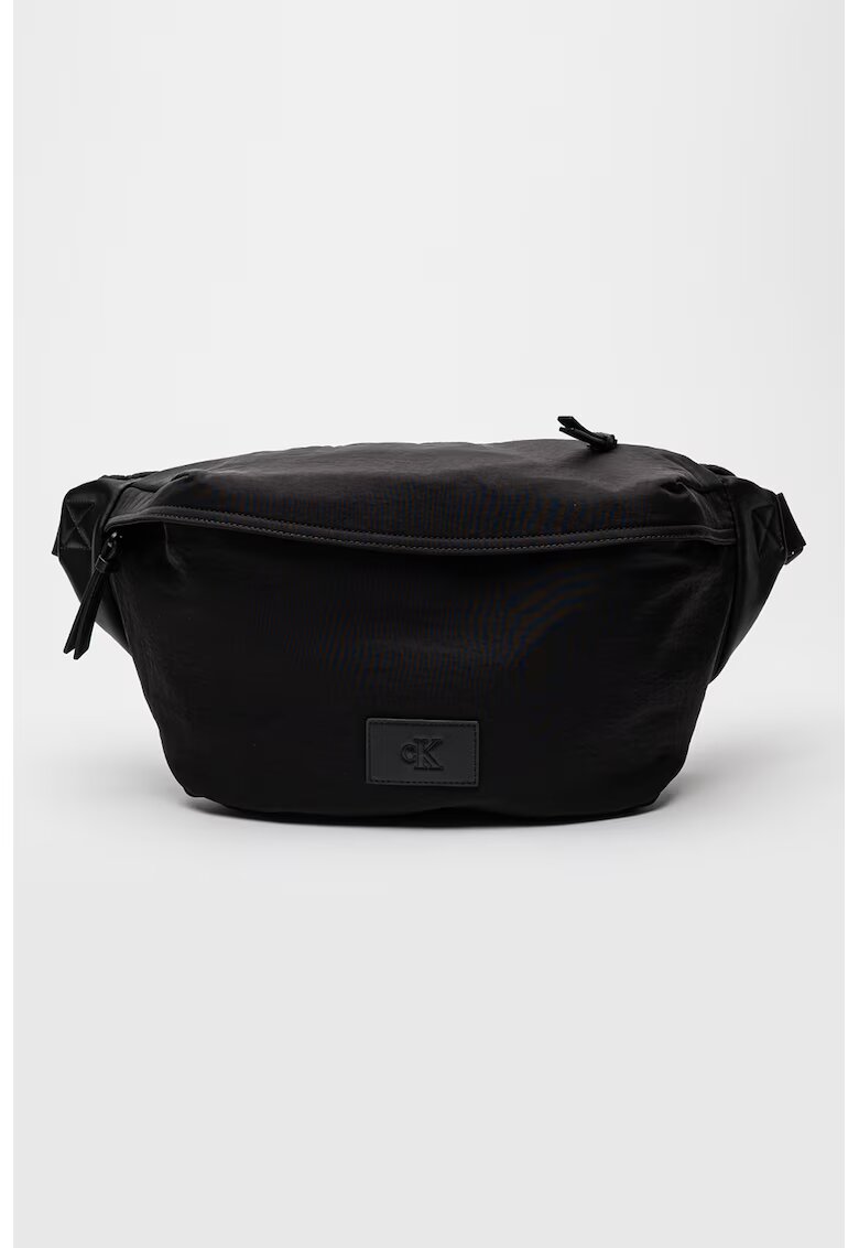 Calvin Klein Jeans Borseta din material textil cu fermoar - Negru