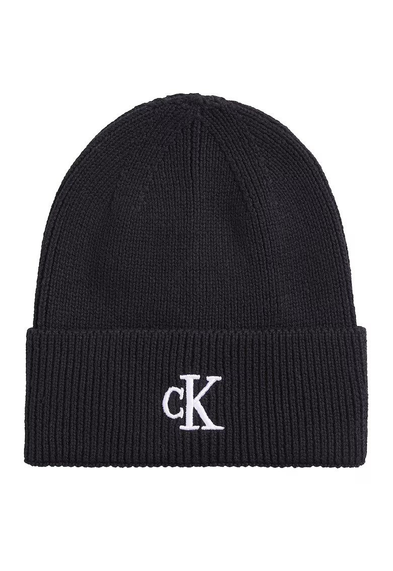 Calvin Klein Jeans Caciula din amestec de lana cu logo brodat - Negru
