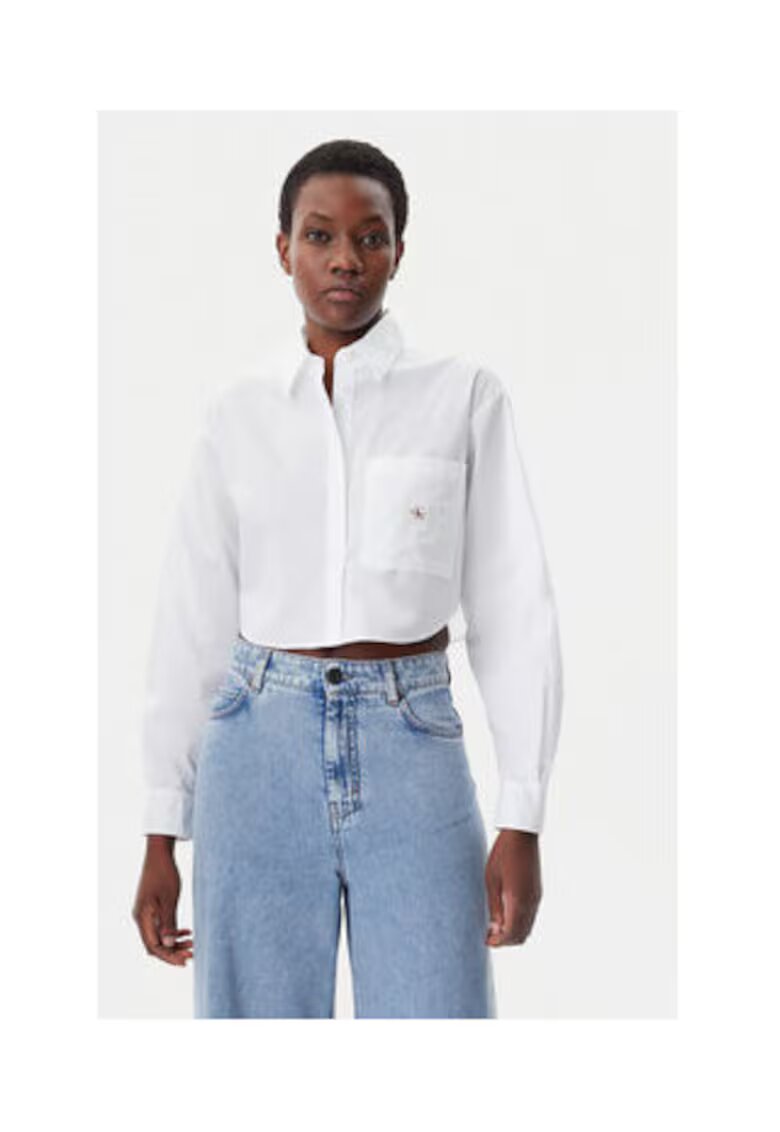 Calvin Klein Jeans Camasa dama - bumbac - alb -