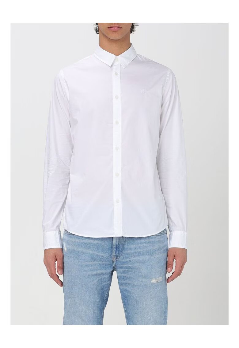 Calvin Klein Jeans Camasa slim fit din amestec de bumbac