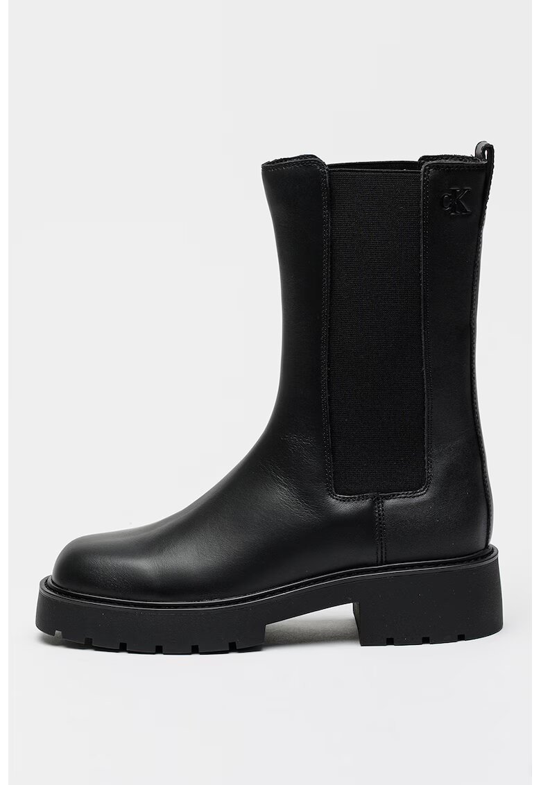 Calvin Klein Jeans Cizme Chelsea medii de piele - Negru