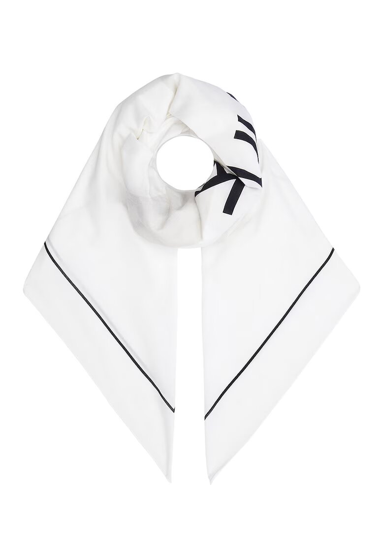 Calvin Klein Jeans Esarfa din bumbac organic cu imprimeu logo - Alb optic