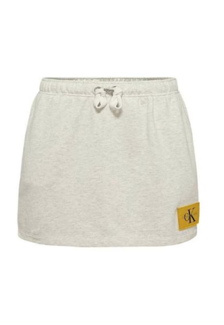 Calvin Klein Jeans Fusta din amestec de bumbac cu talie elastica -