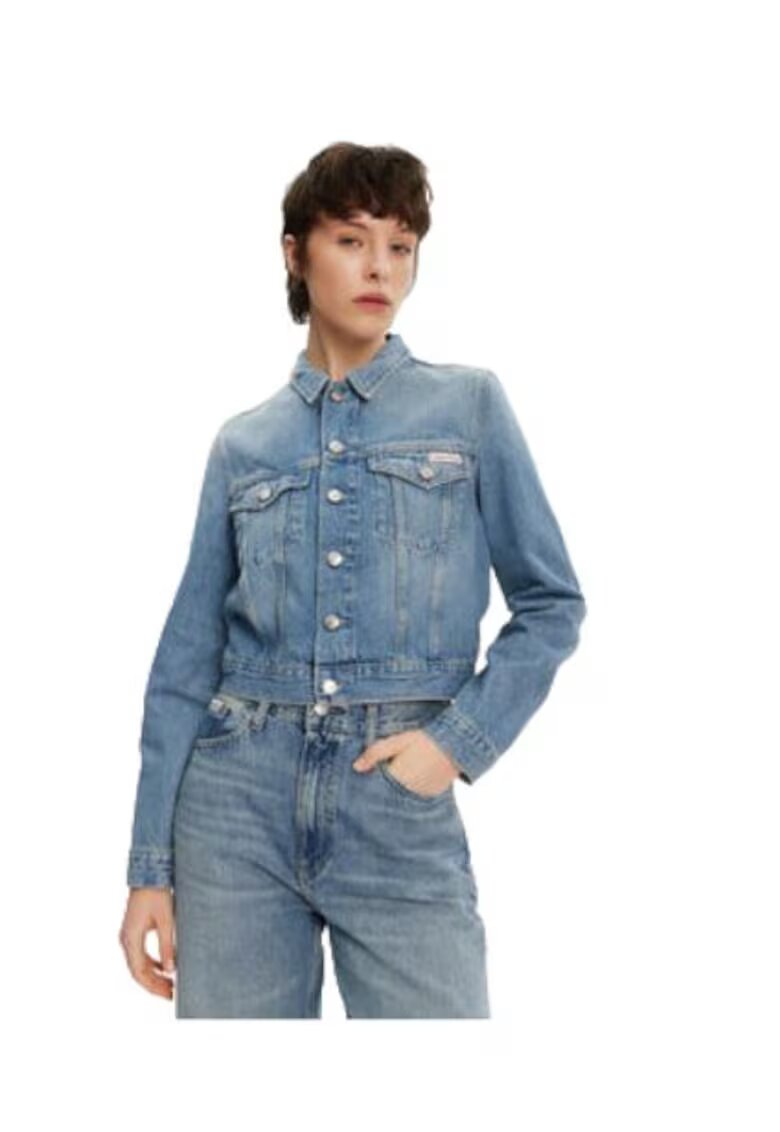 Calvin Klein Jeans Geaca blugi dama - bumbac - albastru - Albastru