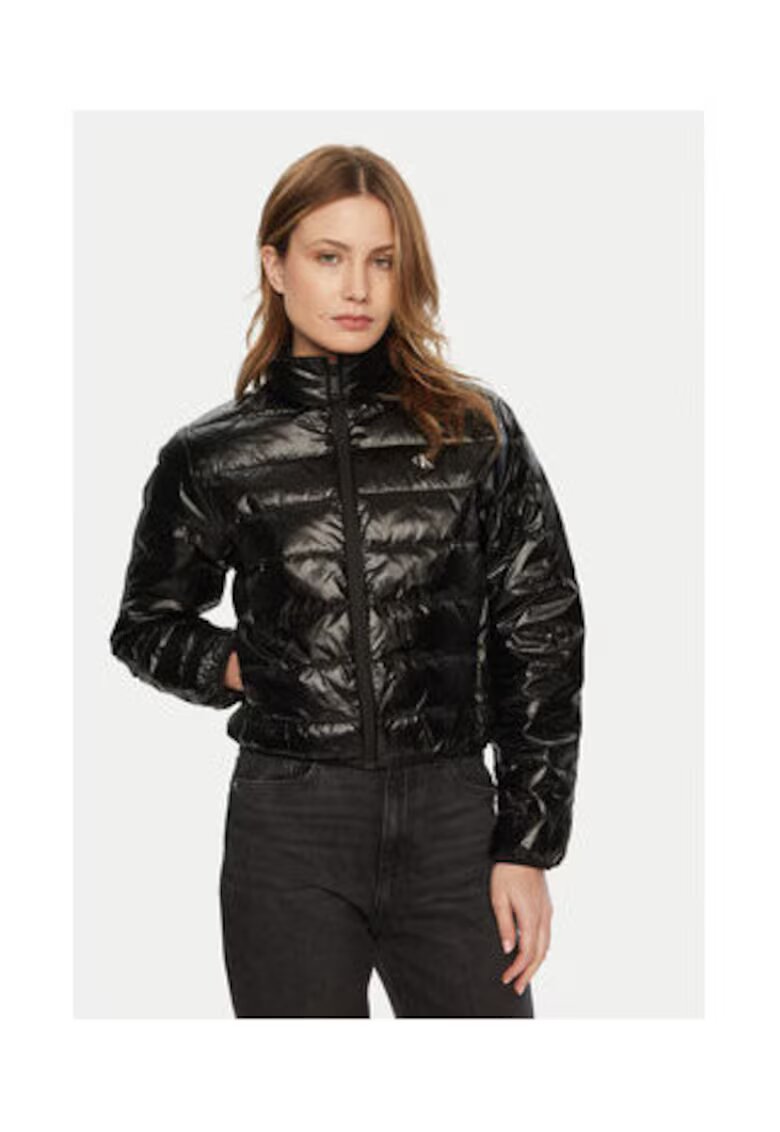 Calvin Klein Jeans Geaca dama - nylon reciclat - negru -