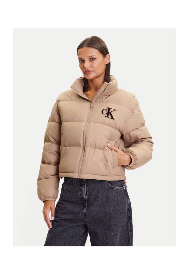 Calvin Klein Jeans Geaca de puf Femei - Bej - 100% poliamida