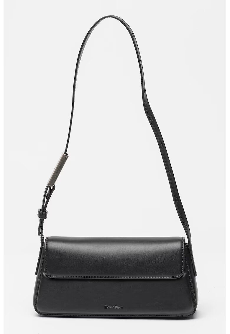 Calvin Klein Jeans Geanta crossbody din piele ecologica cu clapa - Negru