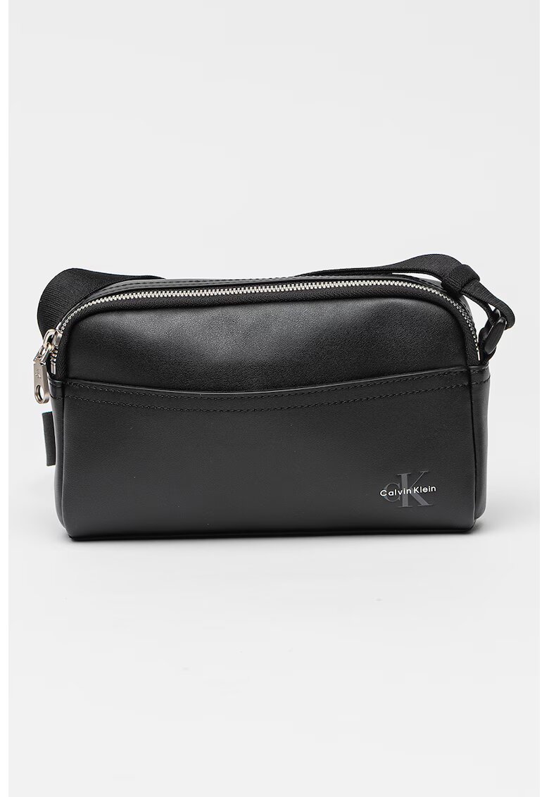 Calvin Klein Jeans Geanta crossbody din piele ecologica cu detaliu logo - Negru
