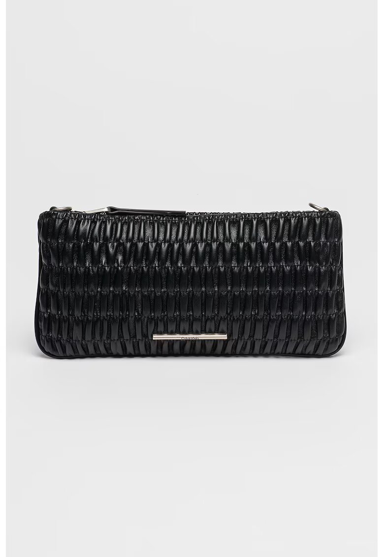 Calvin Klein Jeans Geanta crossbody din piele ecologica cu fronseuri - Negru