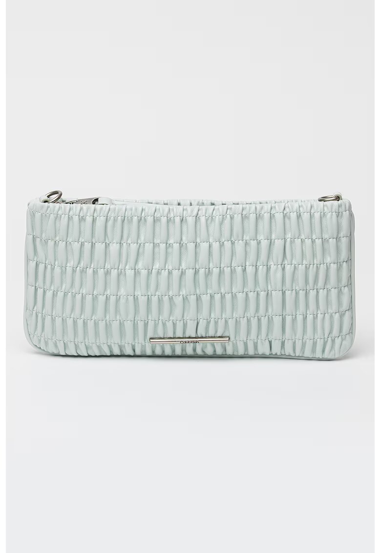 Calvin Klein Jeans Geanta crossbody din piele ecologica cu fronseuri - Verde pal