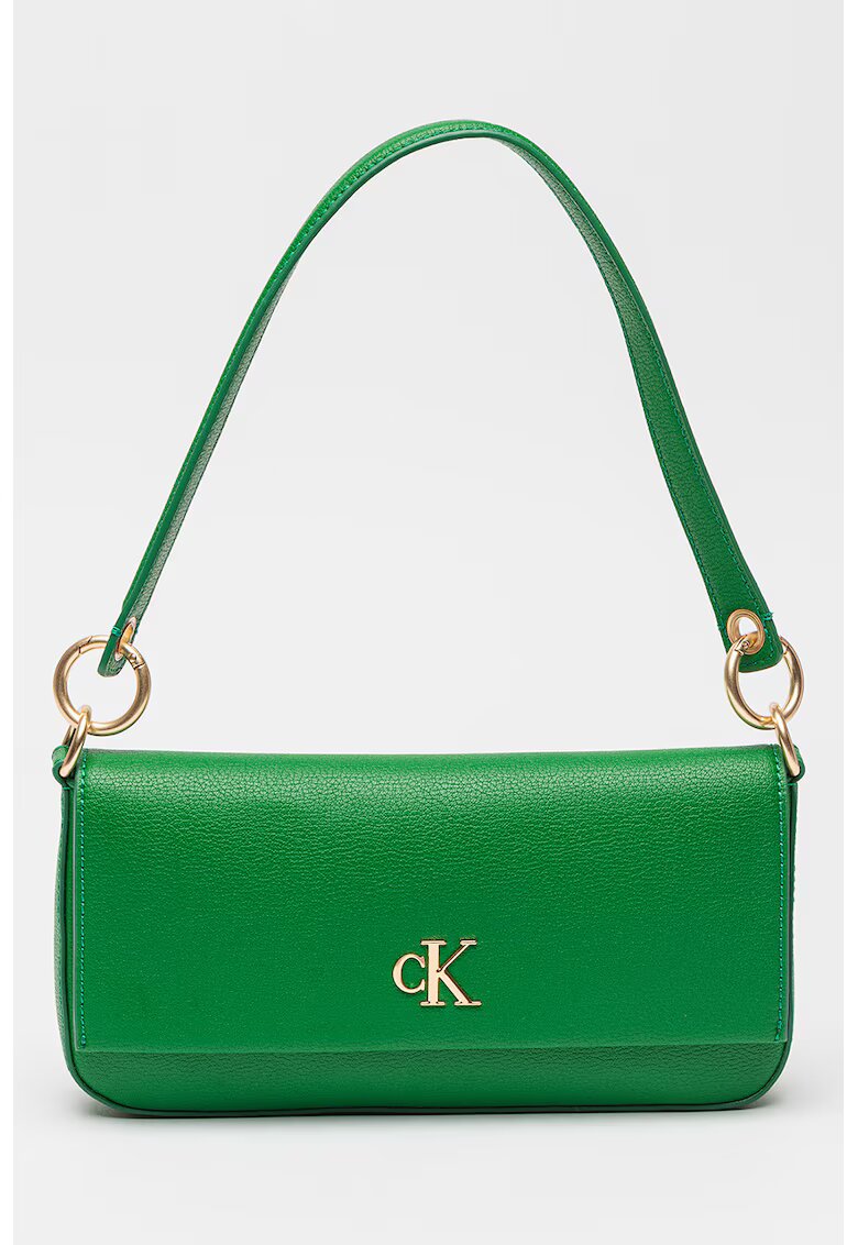Calvin Klein Jeans Geanta din piele ecologica cu bareta de umar si logo - Verde