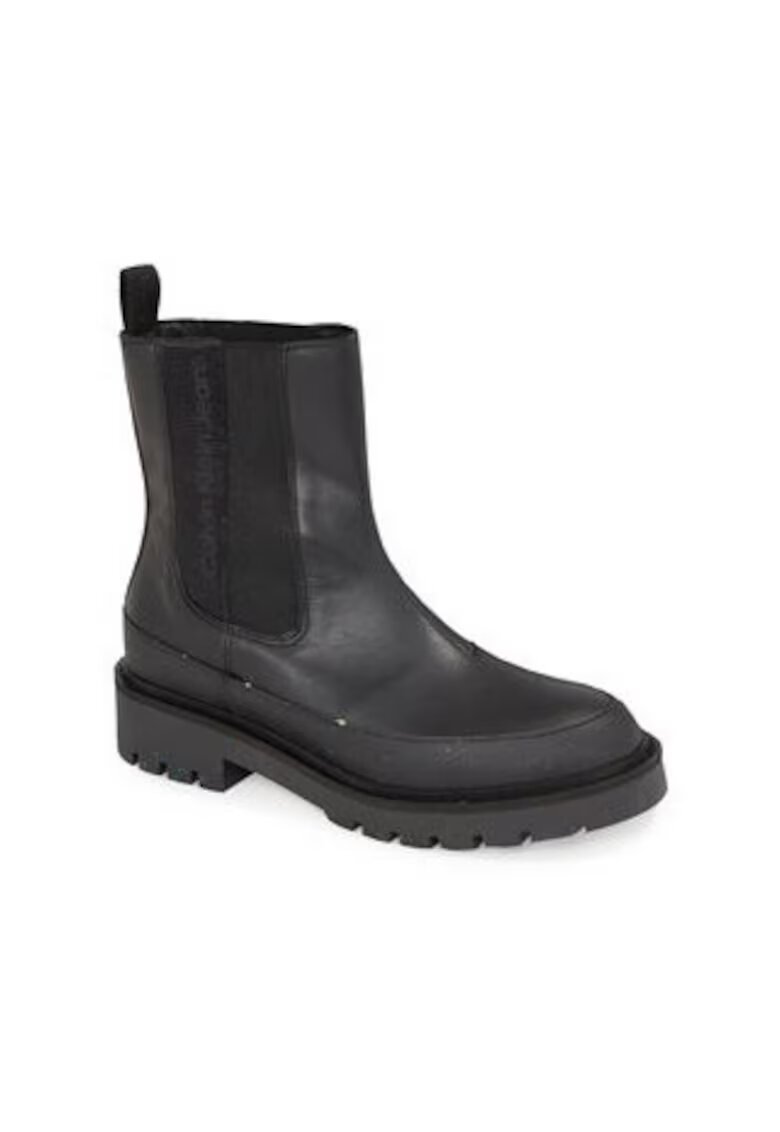Calvin Klein Jeans Ghete dama - piele ecologica - negru