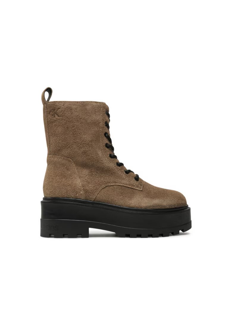 Calvin Klein Jeans Ghete de drumetie dama - piele naturala - maro -