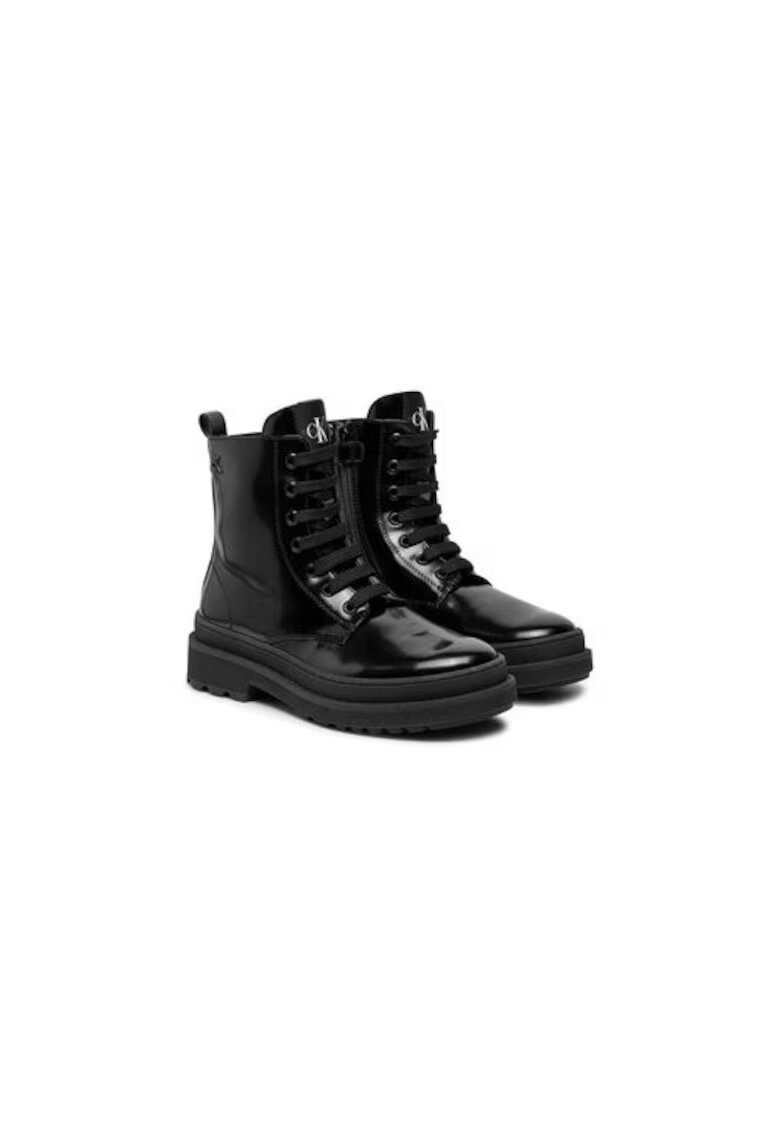 Calvin Klein Jeans Ghete de drumetie pentru fete - 304427398 - piele ecologica - negru