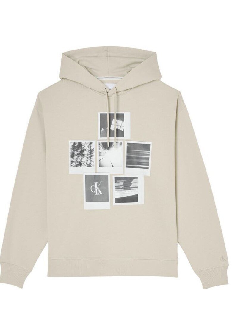 Calvin Klein Jeans Hanorac barbati - Bumbac - Multicolor - Crem