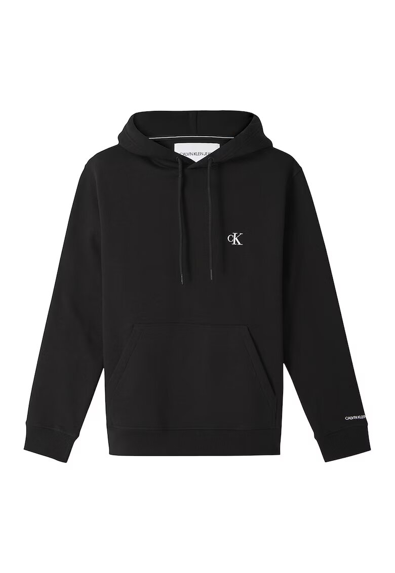 Calvin Klein Jeans Hanorac cu buzunar kangaroo - Negru