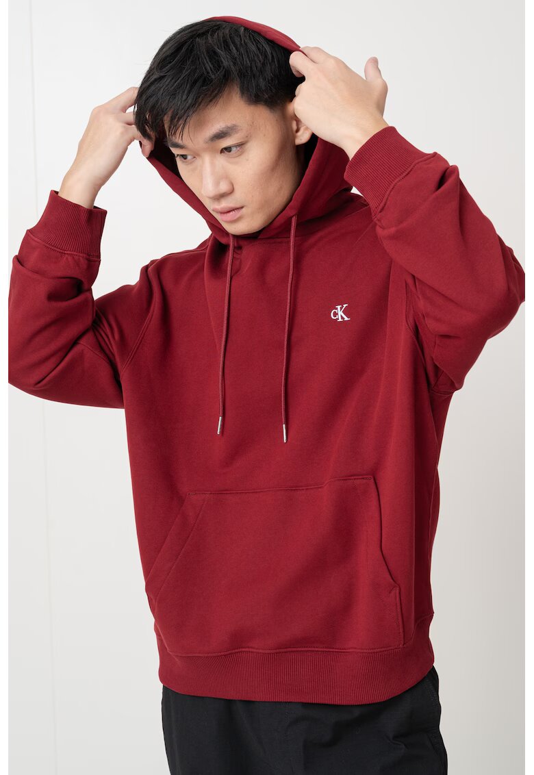 Calvin Klein Jeans Hanorac cu buzunar kangaroo - Visiniu