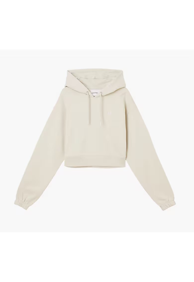 Calvin Klein Jeans Hanorac cu gluga pentru femei - Bumbac - Bej - Bej