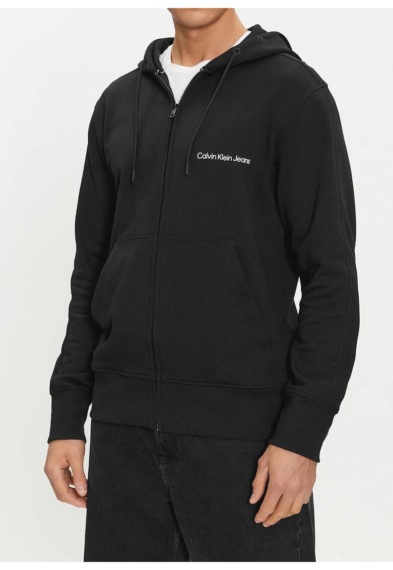 Calvin Klein Jeans Hanorac din bumbac cu fermoar