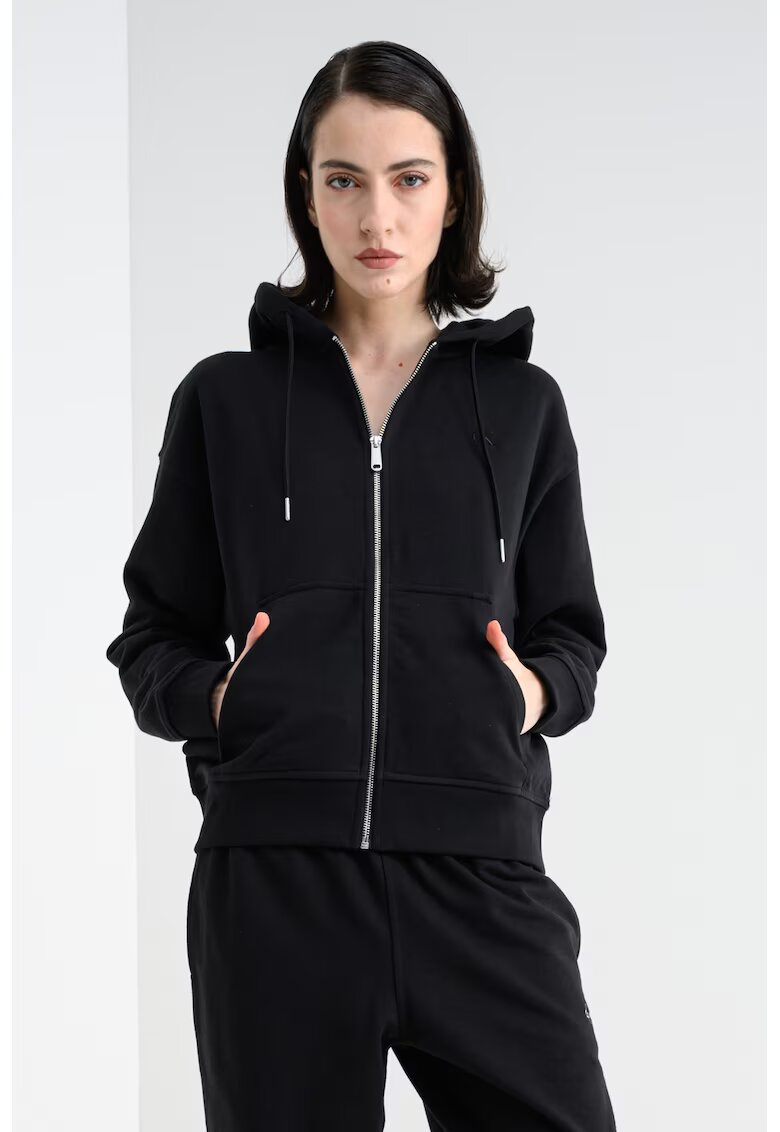 Calvin Klein Jeans Hanorac uni cu fermoar - Negru