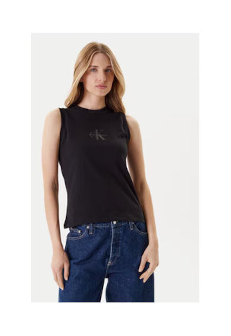 Calvin Klein Jeans Maiou dama - negru - bumbac - Negru
