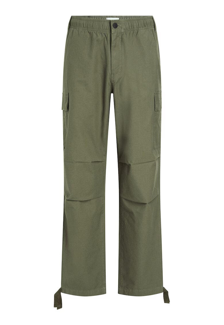 Calvin Klein Jeans Pantaloni cargo din bumbac - Verde feriga