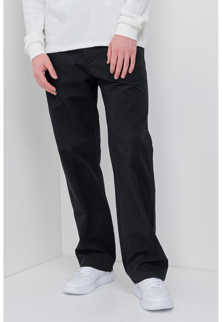 Calvin Klein Jeans Pantaloni cu croiala dreapta si buzunare oblice laterale - Negru