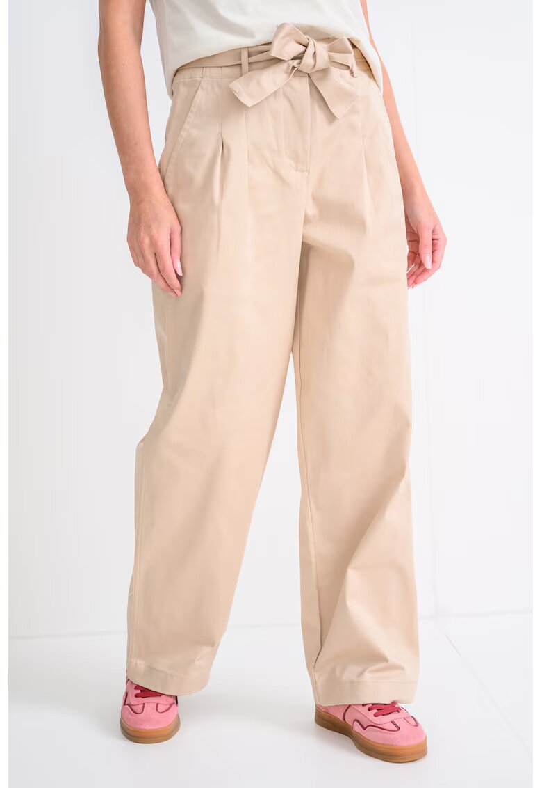 Calvin Klein Jeans Pantaloni lejeri cu snur de ajustare asortat - Bej