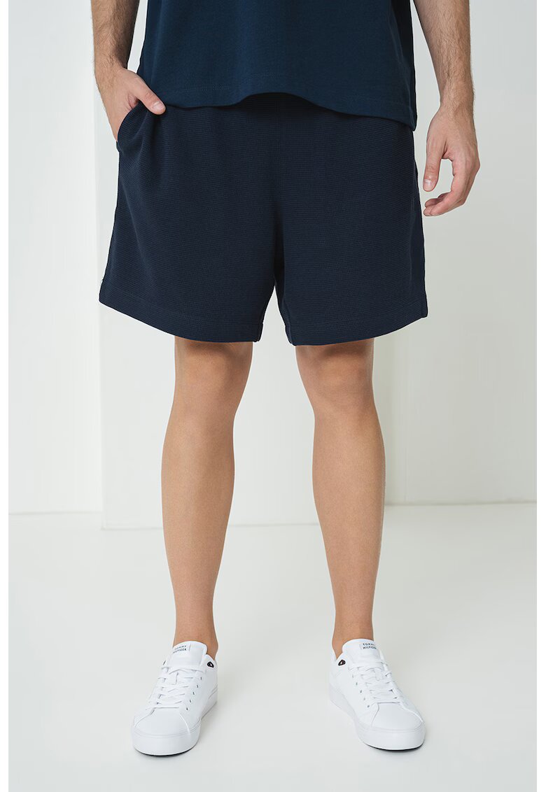 Calvin Klein Jeans Pantaloni scurti cu snur de ajustare si buzunare laterale - Bleumarin