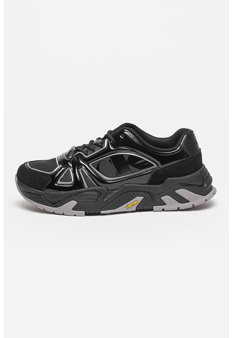 Calvin Klein Jeans Pantofi sport cu aspect masiv si insertii din piele ecologica - Negru