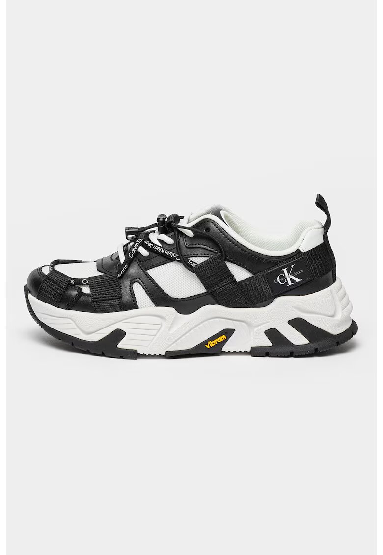 Calvin Klein Jeans Pantofi sport cu insertii din plasa - Alb/Negru