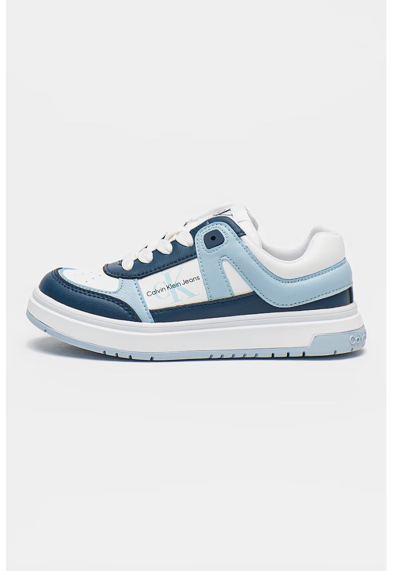 Calvin Klein Jeans Pantofi sport cu logo si model colorblock - Alb/Albastru deschis/Albastru