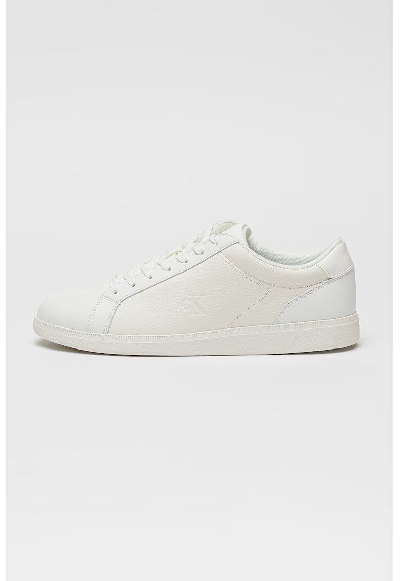 Calvin Klein Jeans Pantofi sport din piele cu captuseala din piele ecologica - Alb fildes