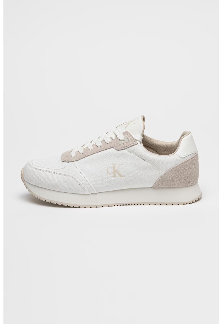 Calvin Klein Jeans Pantofi sport low-cut cu detaliu logo - Alb/Bej