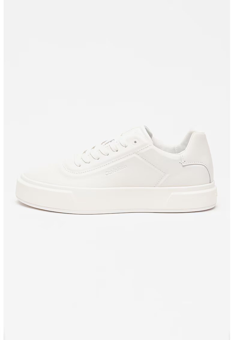 Calvin Klein Jeans Pantofi sport low-cut de piele - Alb optic