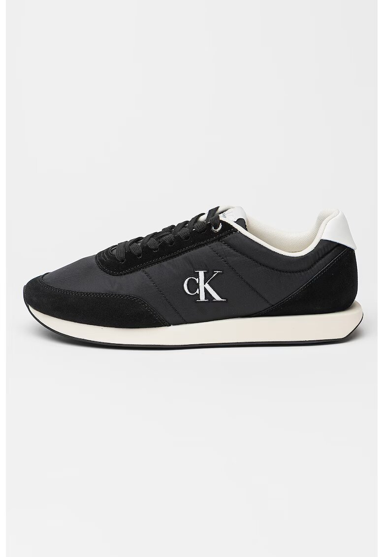 Calvin Klein Jeans Pantofi sport low-cut Retro Runner - Negru/Alb murdar