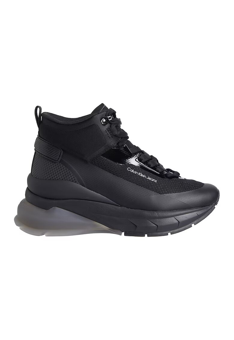 Calvin Klein Jeans Pantofi sport wedge inalti de plasa - Negru