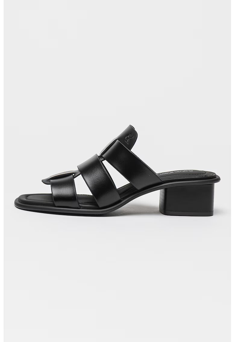 Calvin Klein Jeans Papuci cu toc masiv - Negru