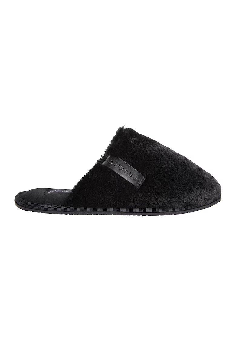 Calvin Klein Jeans Papuci de casa din blana sintetica - Negru