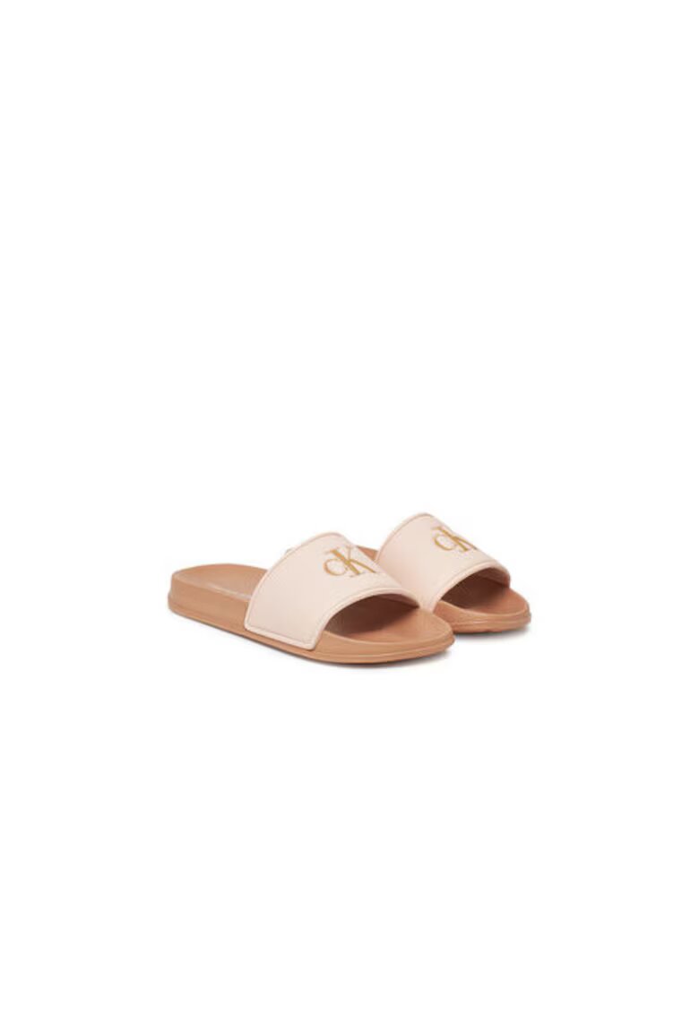 Calvin Klein Jeans Papuci piele ecologica - roz - Roz
