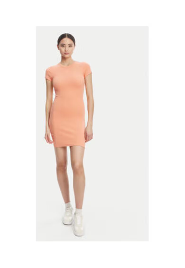 Calvin Klein Jeans Rochie casual Dama - coral - 93% bumbac - 7% elastan -