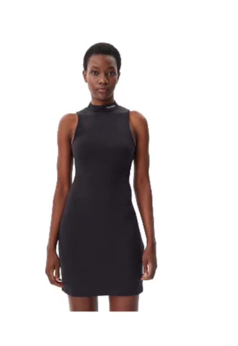 Calvin Klein Jeans Rochie casual material sintetic - Negru