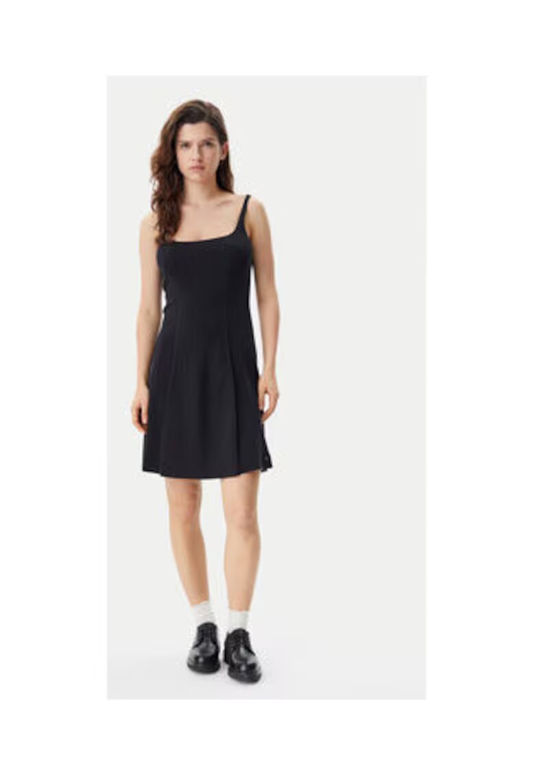 Calvin Klein Jeans Rochie de zi Dama - Negru - 80% bumbac - 17% poliamida - 3% elastan -