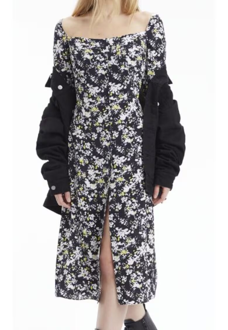 Calvin Klein Jeans Rochie Midi cu slit in fata