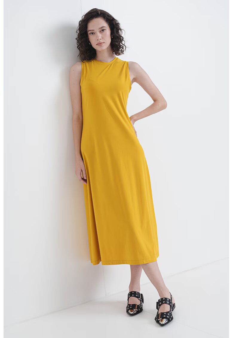 Calvin Klein Jeans Rochie midi fara maneci - Galben sofran