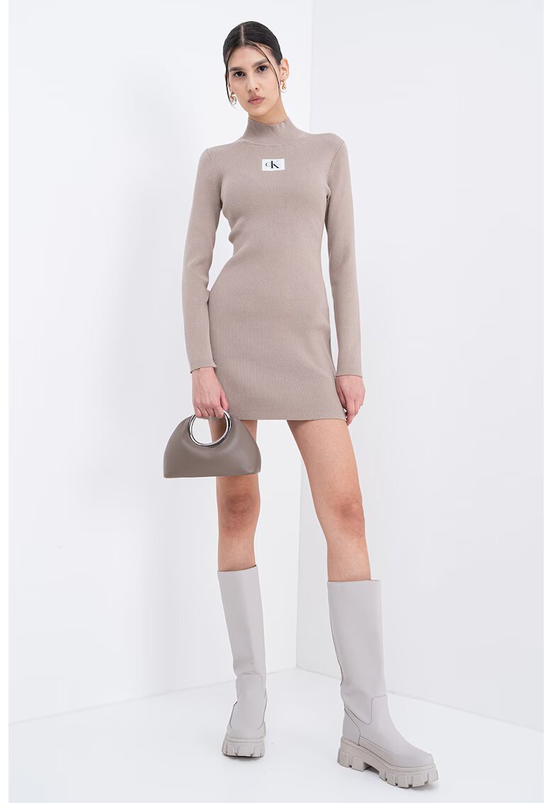Calvin Klein Jeans Rochie mini cambrata cu striatii