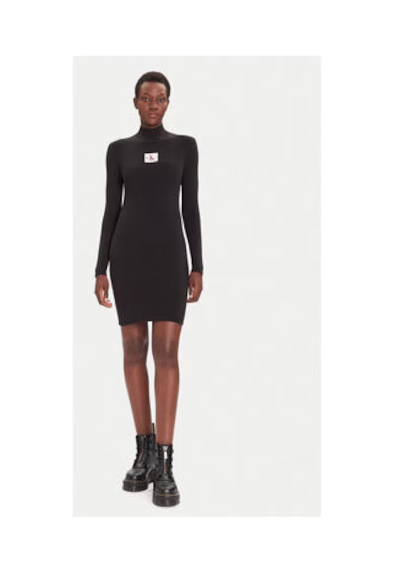 Calvin Klein Jeans Rochie mini cambrata cu striatii