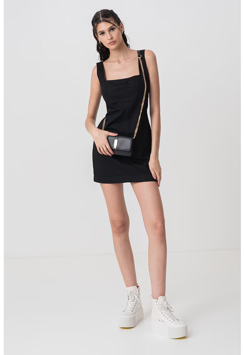 Calvin Klein Jeans Rochie mini de buumbac si in - Negru
